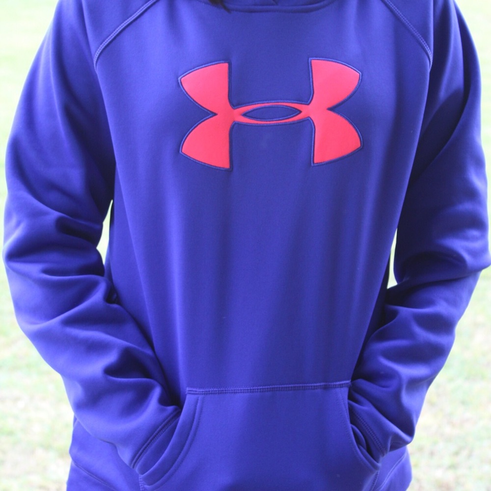 Blue and pink under armor hoodie